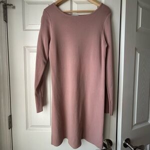 Legoe Heritage: Boat Neck Crepe Dress - Smokey Rose